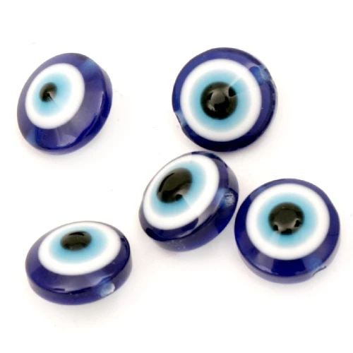 Синьо око пластмасови мъниста - синьо око