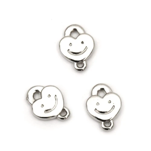 Свързващи елементи метализирано сърце усмивка