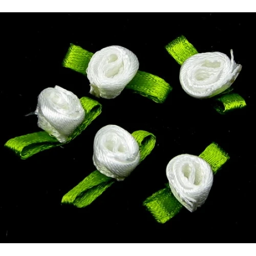 Цветя от текстил розичка с листенце