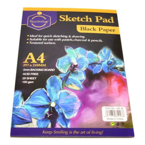 Материали за рисуване скицник с черни листове