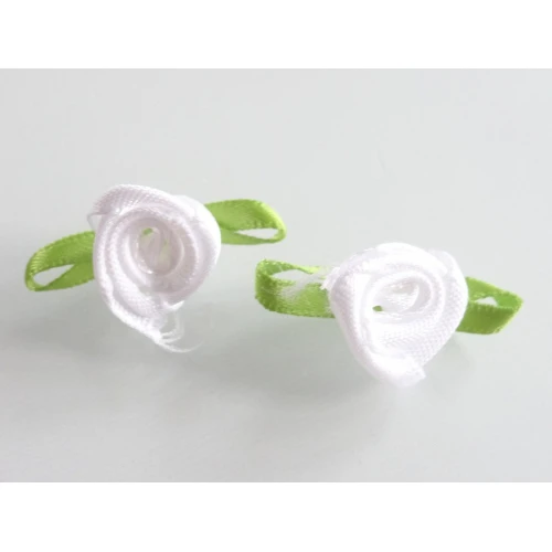 Цветя от текстил розичка с листенце