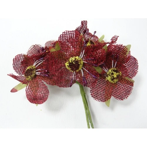 Цветя от текстил на букет текстилни цветя