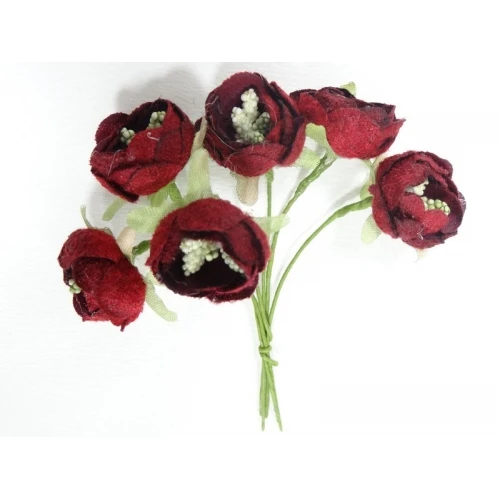 Цветя от текстил на букет текстилни цветя