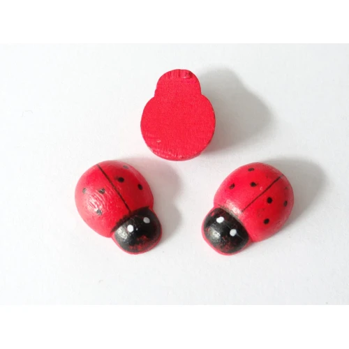 Цветни фигурки дървени калинки