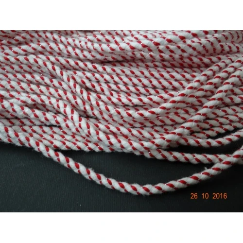 Памучни памучен шнур с ламе