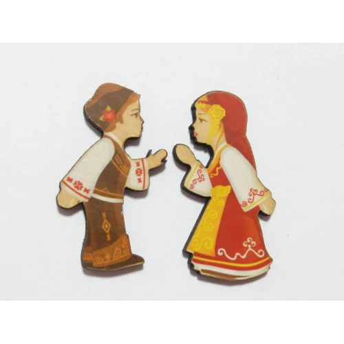 Цветни фигурки дървени фигурки