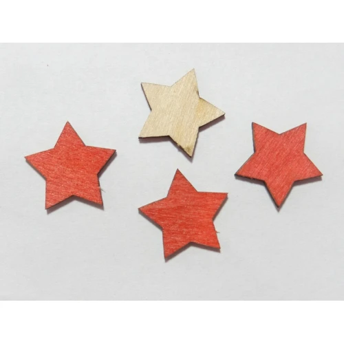 Цветни фигурки дървени звездички
