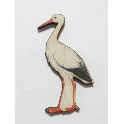 Цветни фигурки дървен щъркел