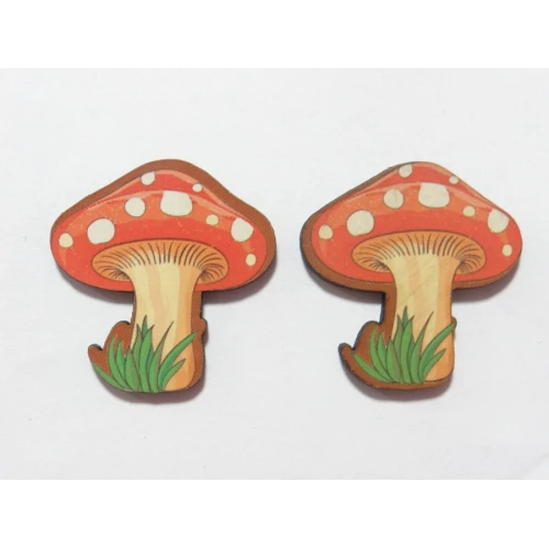 Цветни фигурки дървени гъбки