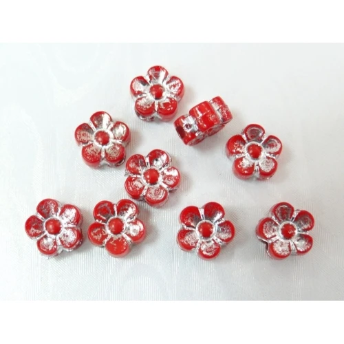 Сребриста и златиста нишка пластмасови цветенца