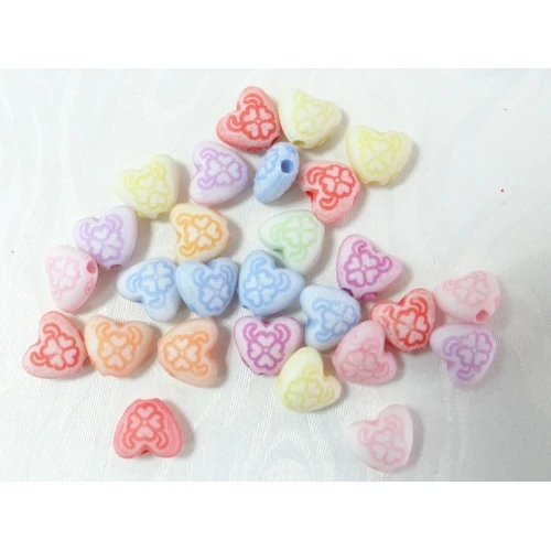 Сърца пластмасови мъниста