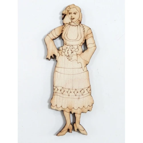 Дървени жена в носия