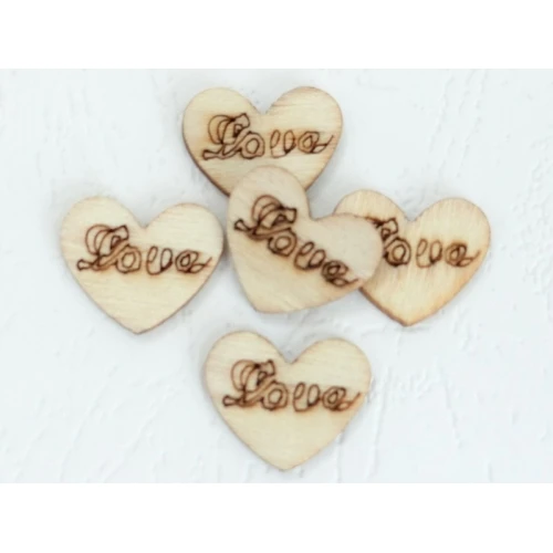 Фигурки дървени сърца