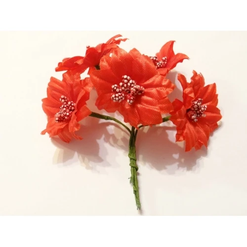 Цветя от текстил на букет текстилни цветя