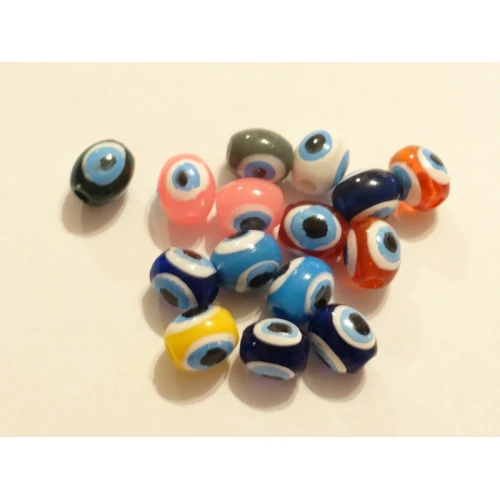 Синьо око пластмасови мъниста - синьо око