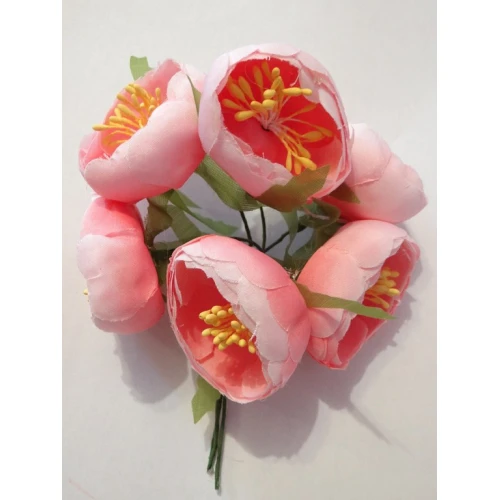 Цветя от текстил на букет текстилен божур