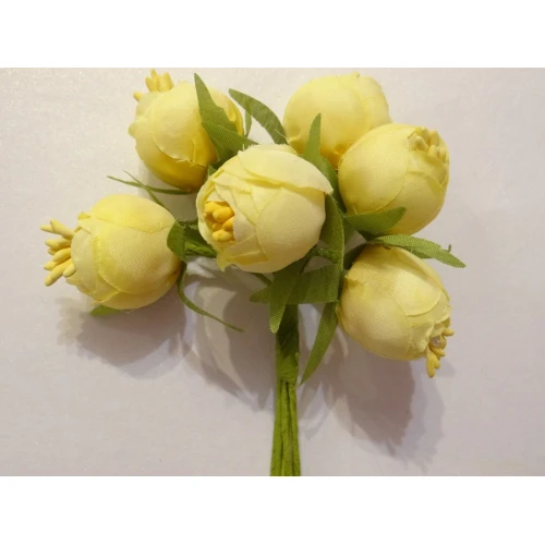 Цветя от текстил на букет текстилен божур