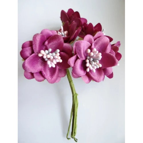 Цветя от текстил на букет текстилни цветя