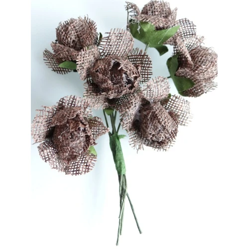 Цветя от текстил на букет текстилни рози