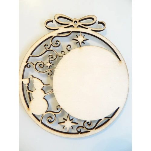 Коледни дървена топка