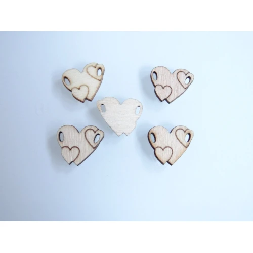 Свързващи елементи дървени сърца
