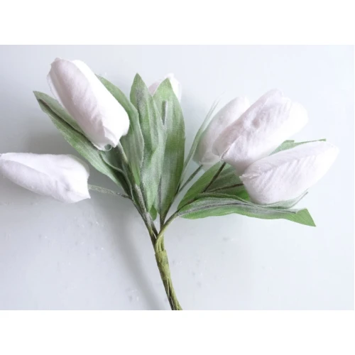 Цветя от текстил на букет текстилни лалета