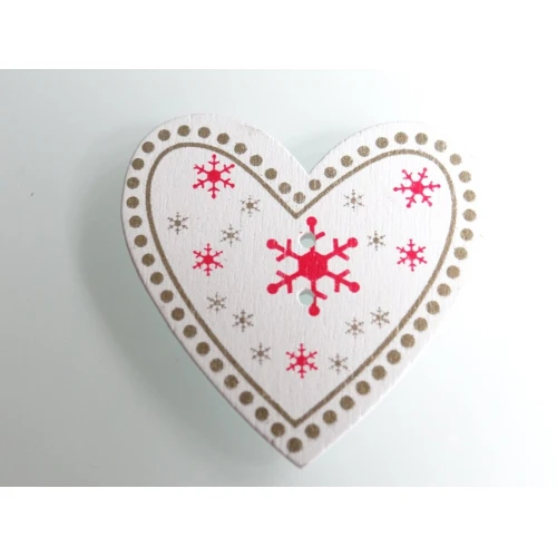 Коледни дървени копчета