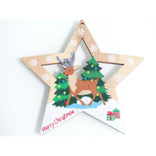 Коледни дървена фигурка - Коледна