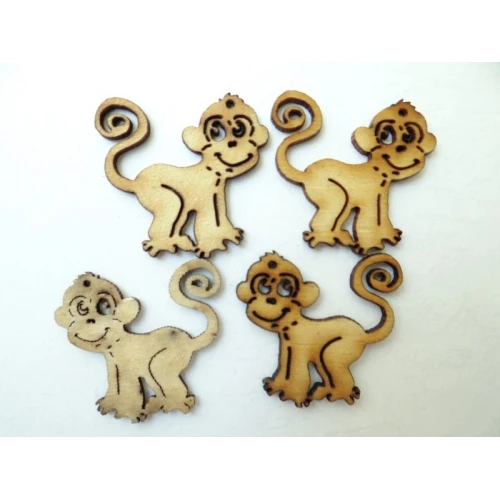 Дървени дървени маймунки