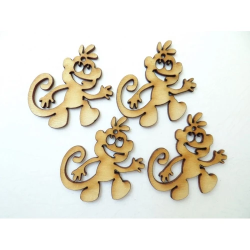 Дървени дървени маймунки