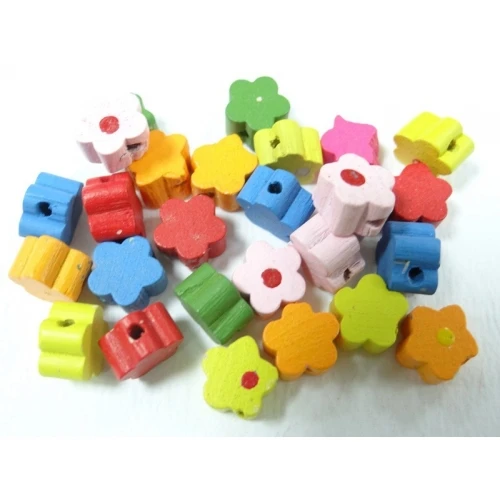 Фигурки дървени цветя