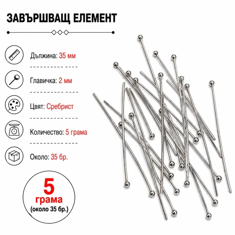 Свързващи елементи метален завършващ елемент